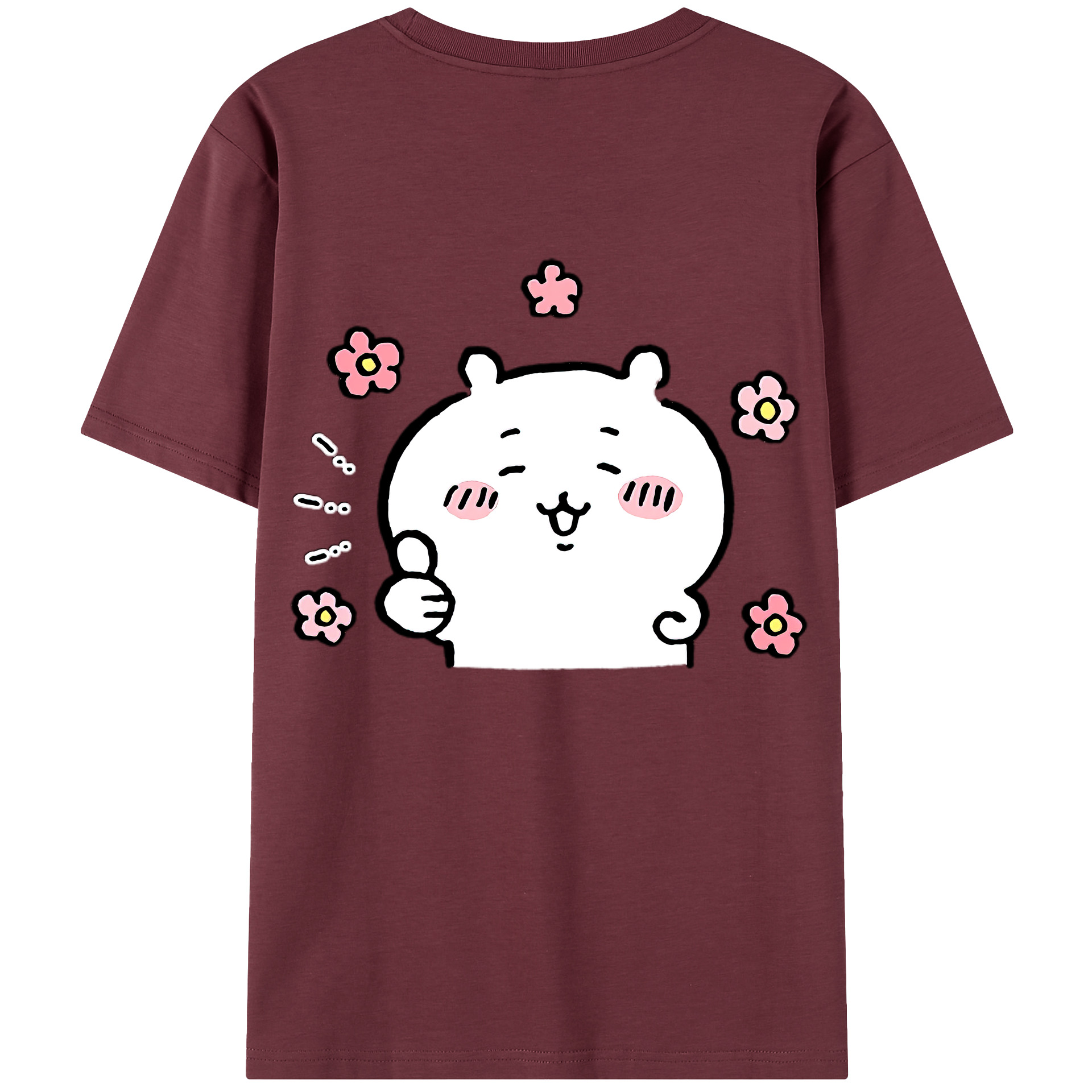 （画像用） ちいかわ ちいかわ Chii-kawa chiikawa 綿100％半袖Tシャツ（背面プリント）